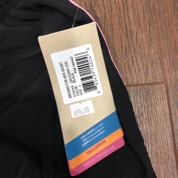 Brooks Breast Cancer Awareness Running Tennis Women Equilibrium Skirt SKORT Sz L - Picture 3 of 9